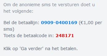 Anonieme SMS